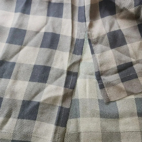 New $238 Eileen Fisher Tunic Dress Sz S/P Black Green Silk Buffalo Plaid Chiffon - Picture 12 of 12